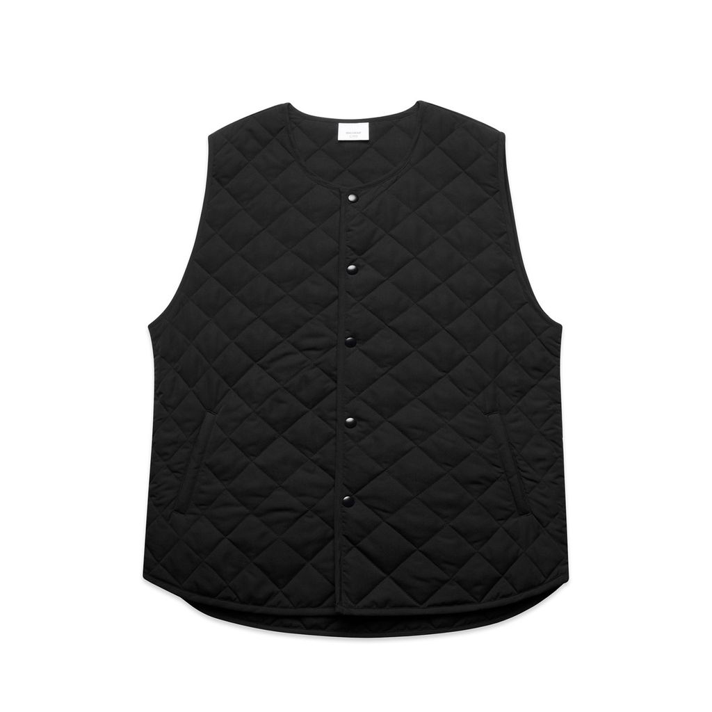 [5531-BLACK-G-S] Quilted Vest - 5531 (S)