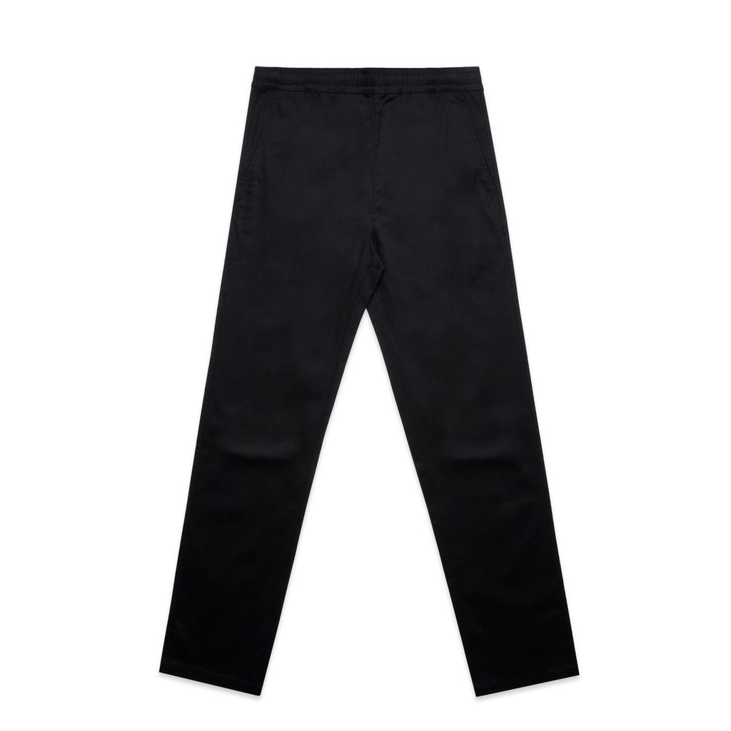 [5935-BLACK-30] Straight Elastic Pants - 5935 (30)